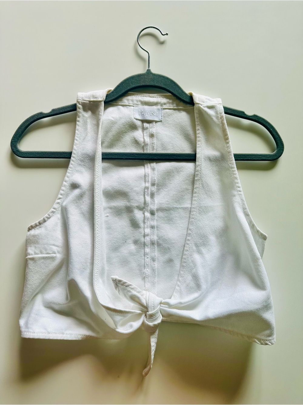 BOYISH Cropped Tie Front Tank